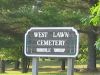 West Lawn Cemetery sign