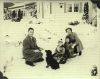 unknown family in snow